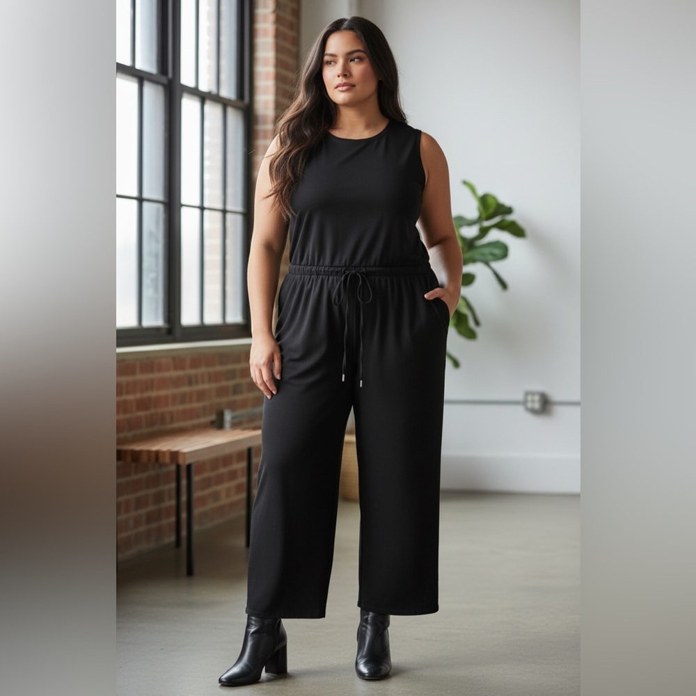 Black Sleeveless Jumpsuit
